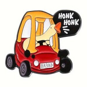 Duck Enamel Pin Honk Honk Tikes Car Funny Little Cartoon Goose Brooch Backpack
